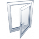 Ventana abatible con eje vertical